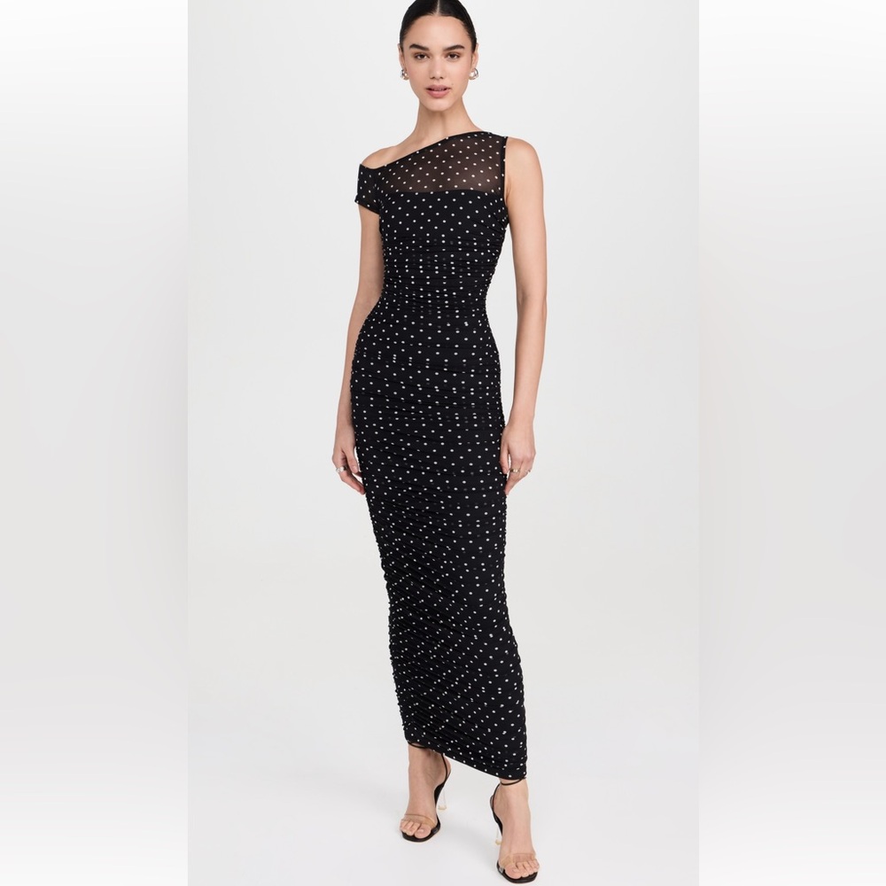 AFRM Elegant Black Polka Dot Dress